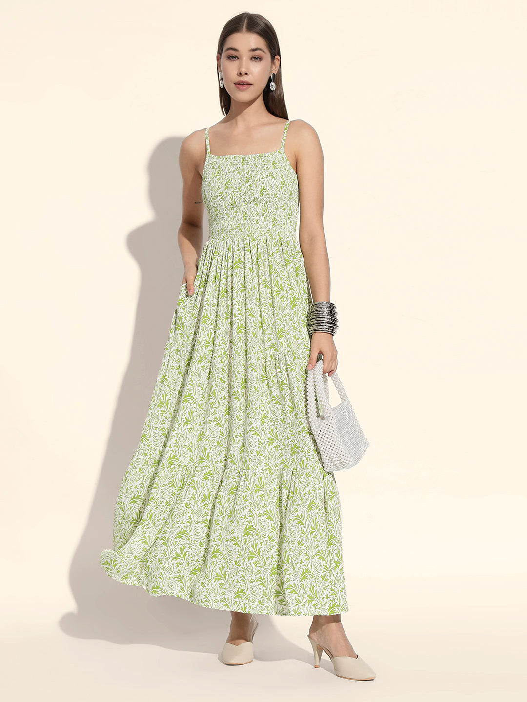 Mint Petal Tiered Dress