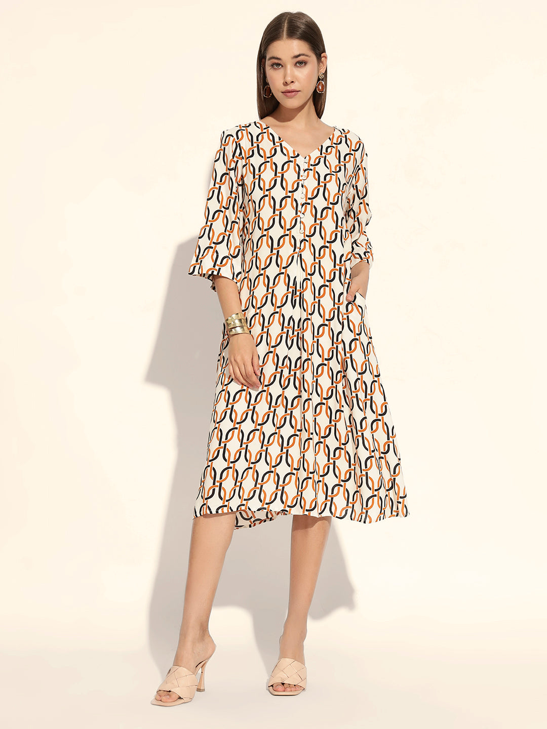 Twist Loop Shift Dress