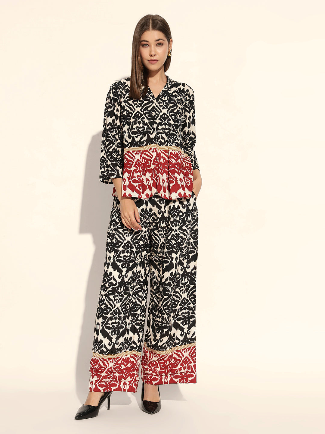 Crimson Ikat Co Ord Set