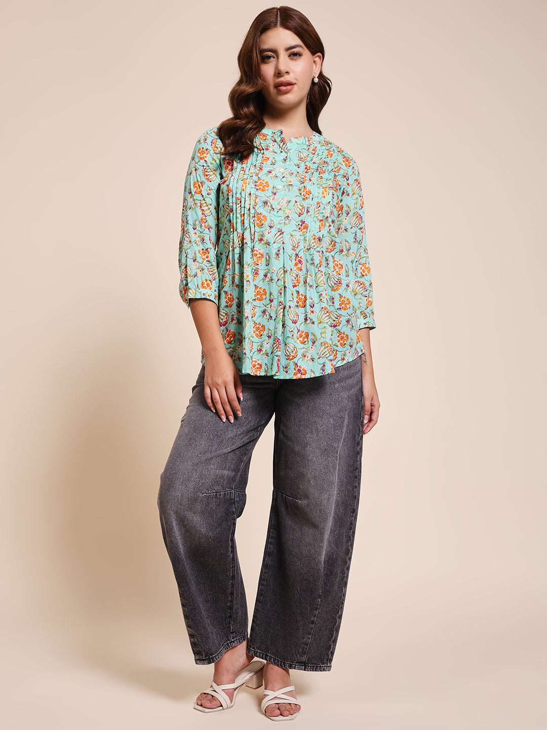 Aqua Muse - PINTUCKS TOP