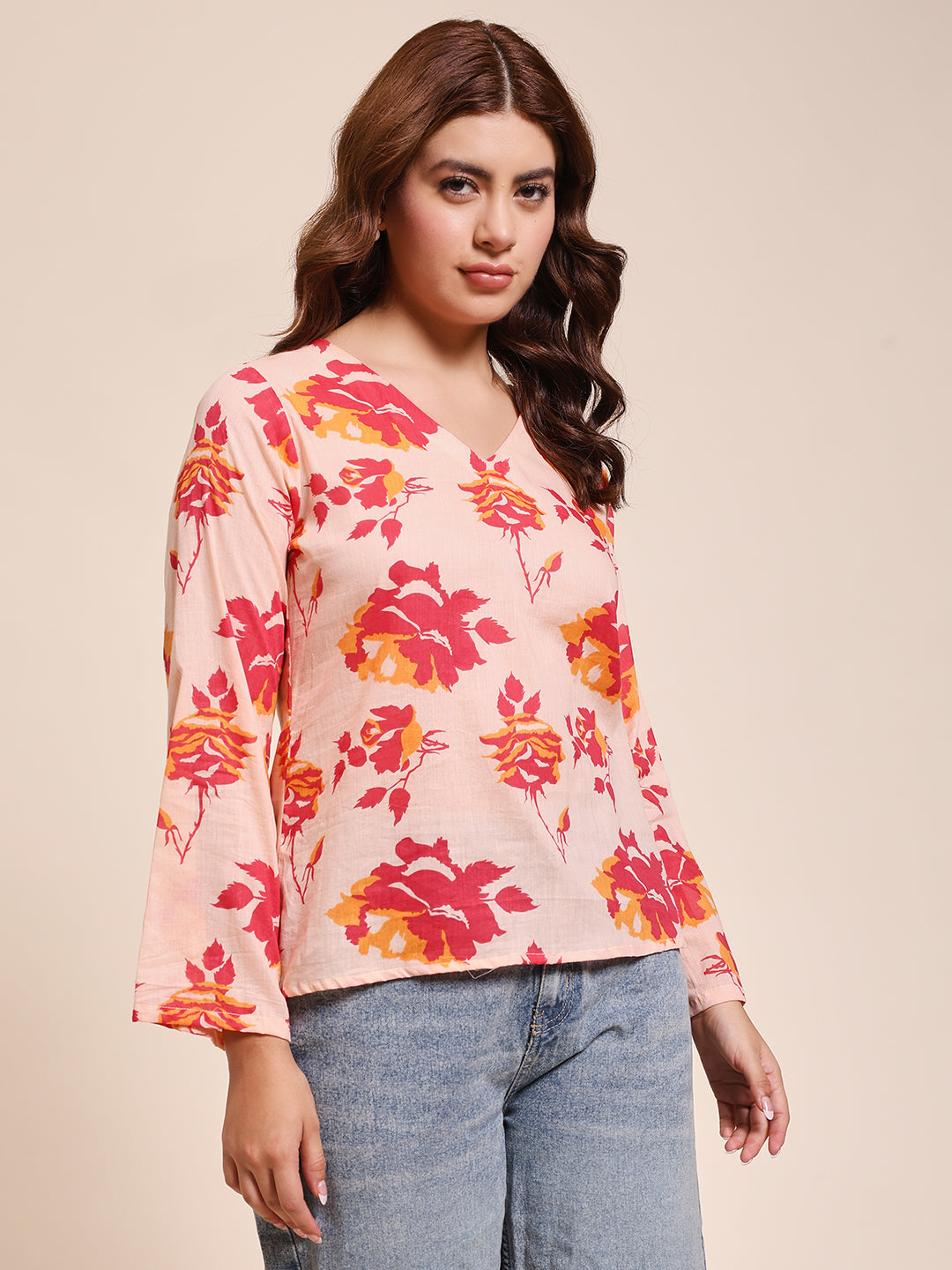 Blush Floral - FLARED TOP