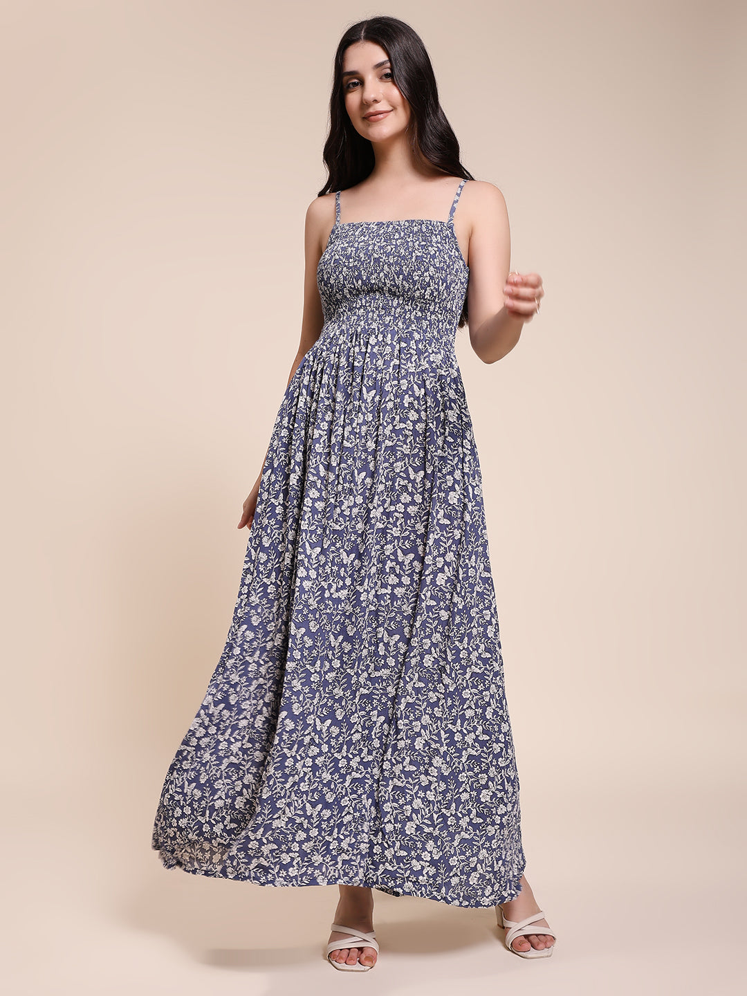 The Smock Dress - LEAFY BUTTERFLY