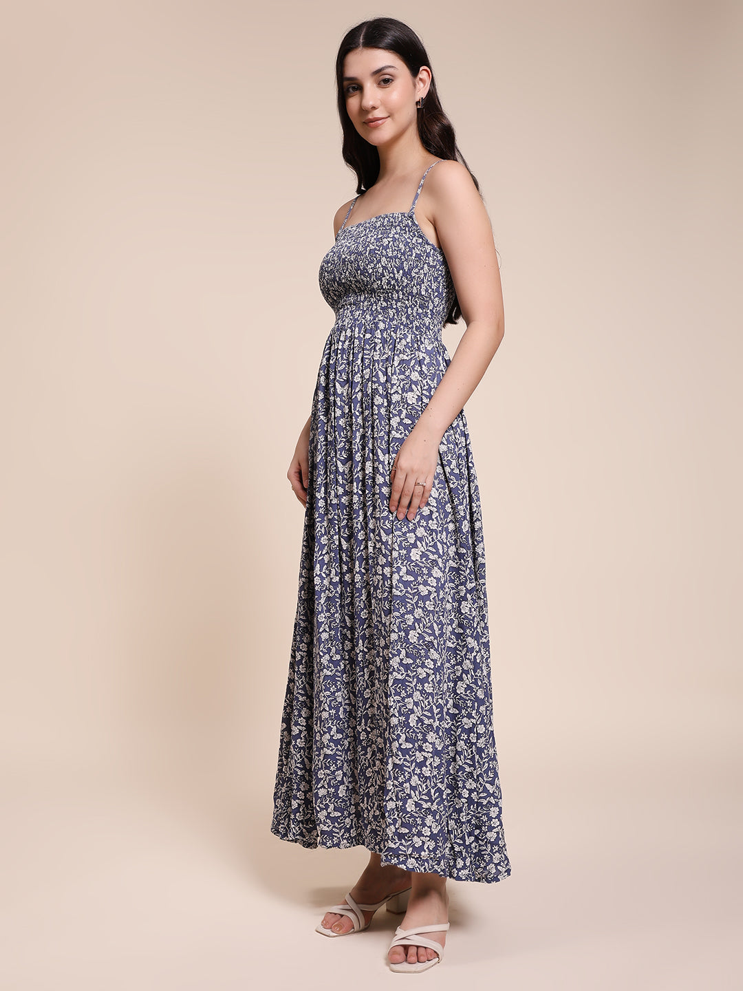 The Smock Dress - LEAFY BUTTERFLY