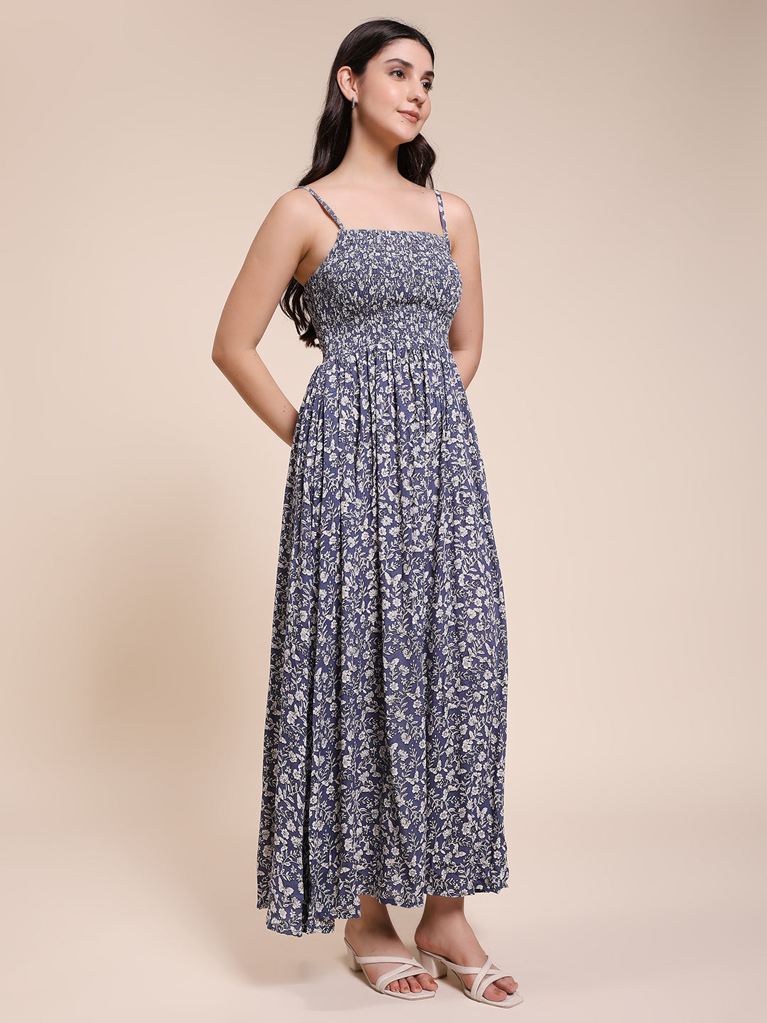 The Smock Dress - LEAFY BUTTERFLY