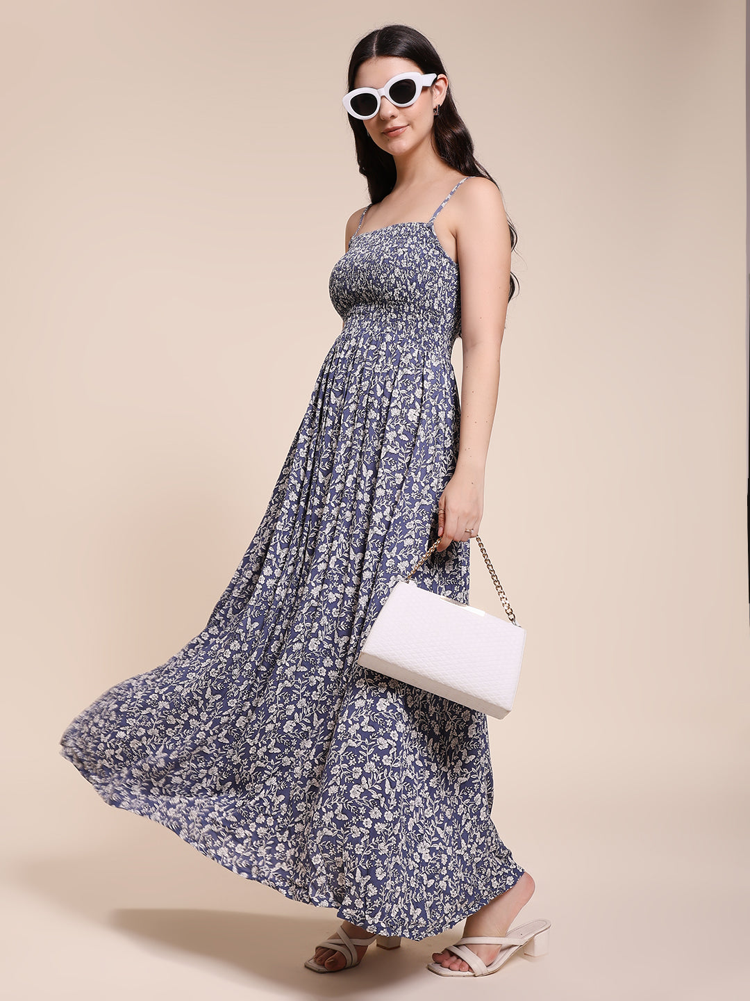 The Smock Dress - LEAFY BUTTERFLY