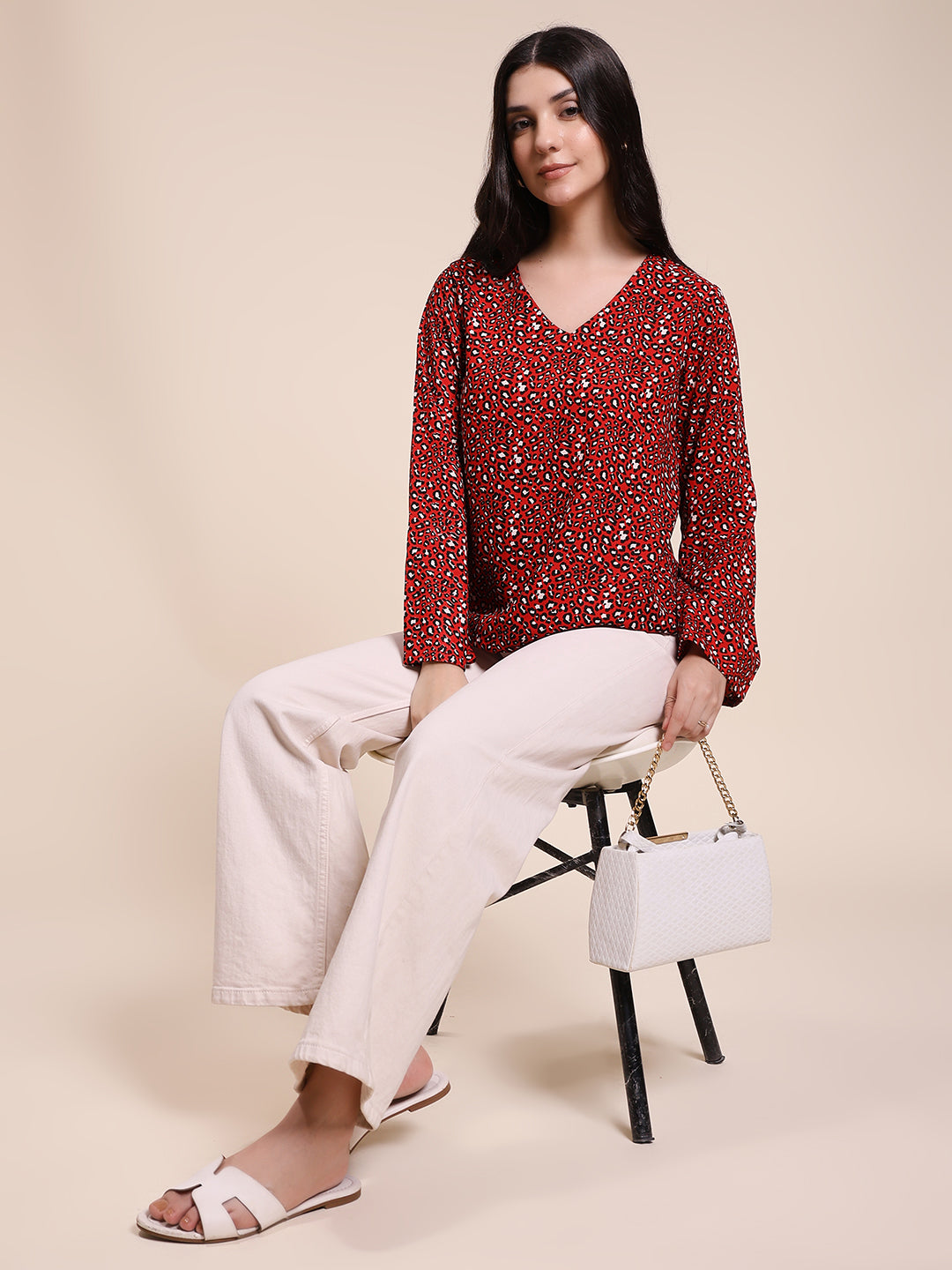 The Red Leopard - Flared Top