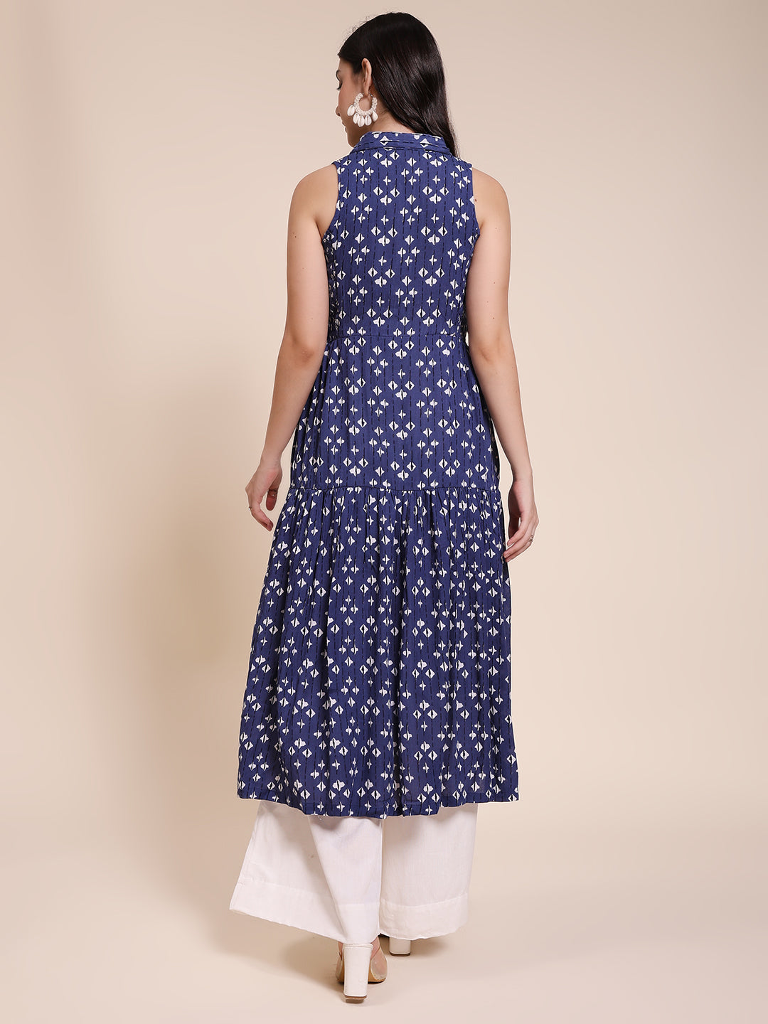 NAVY TIE DIE DRESS SET