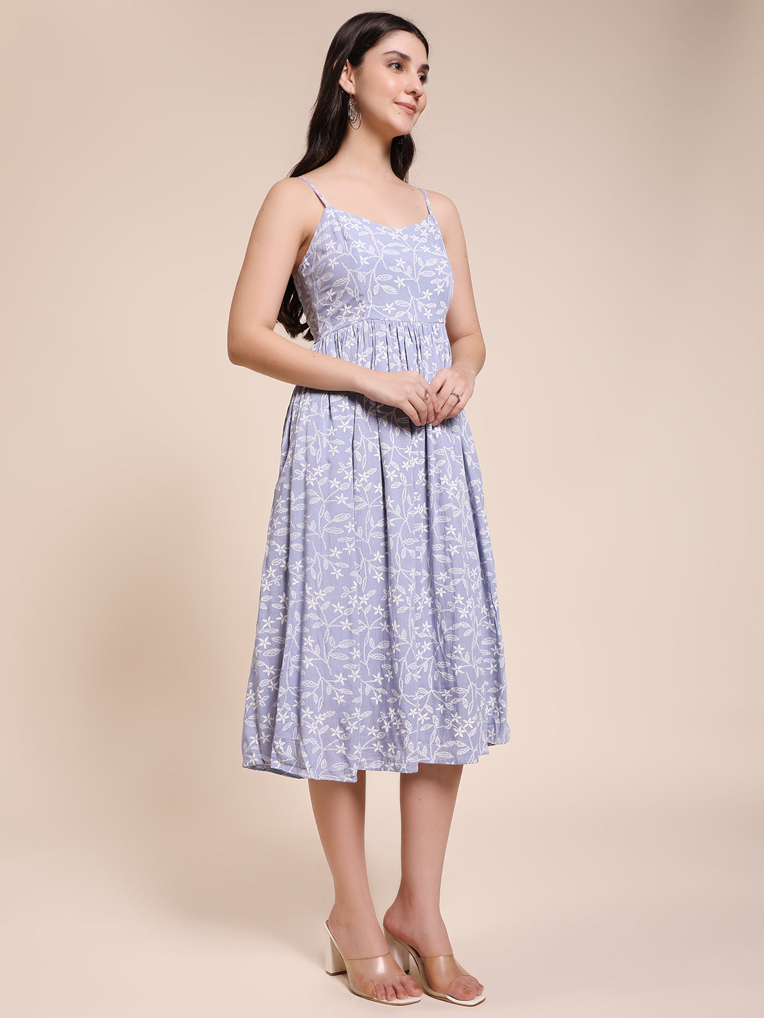 BLUE WHITE KHADI