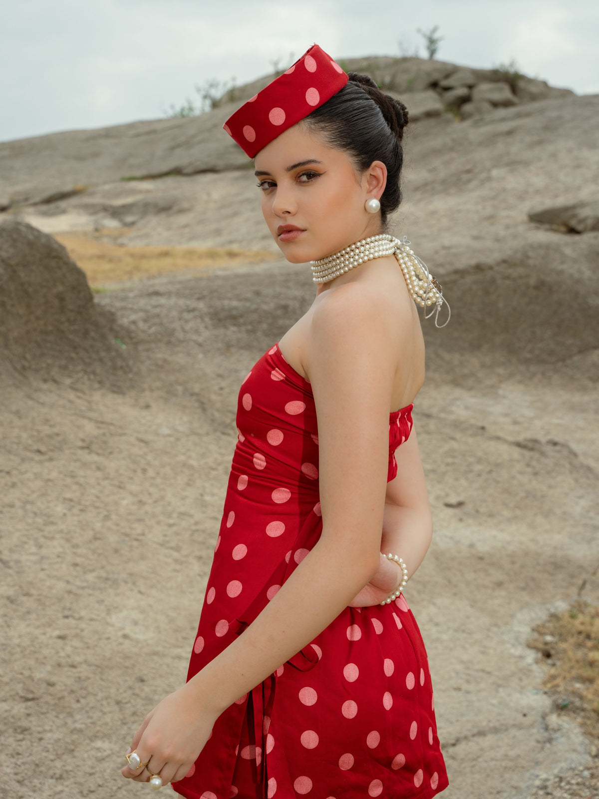 CHERRY DOT MINI DRESS