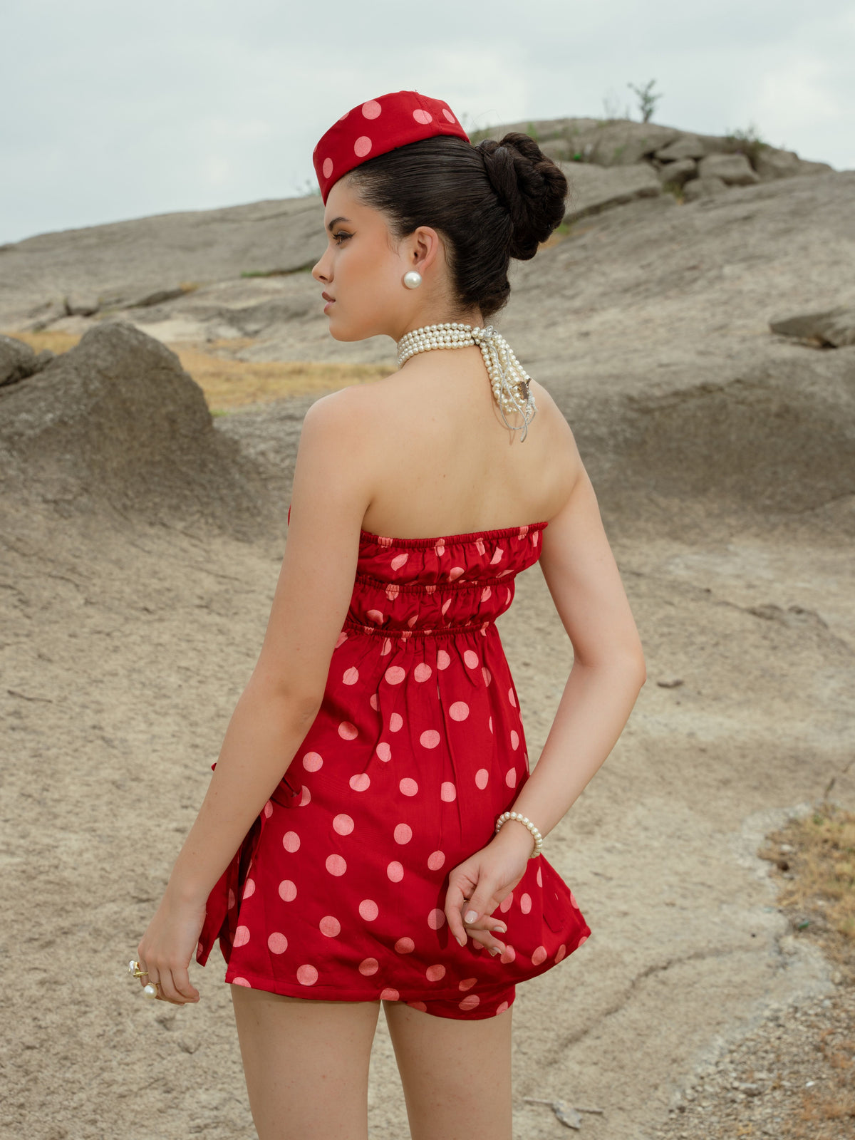 CHERRY DOT MINI DRESS