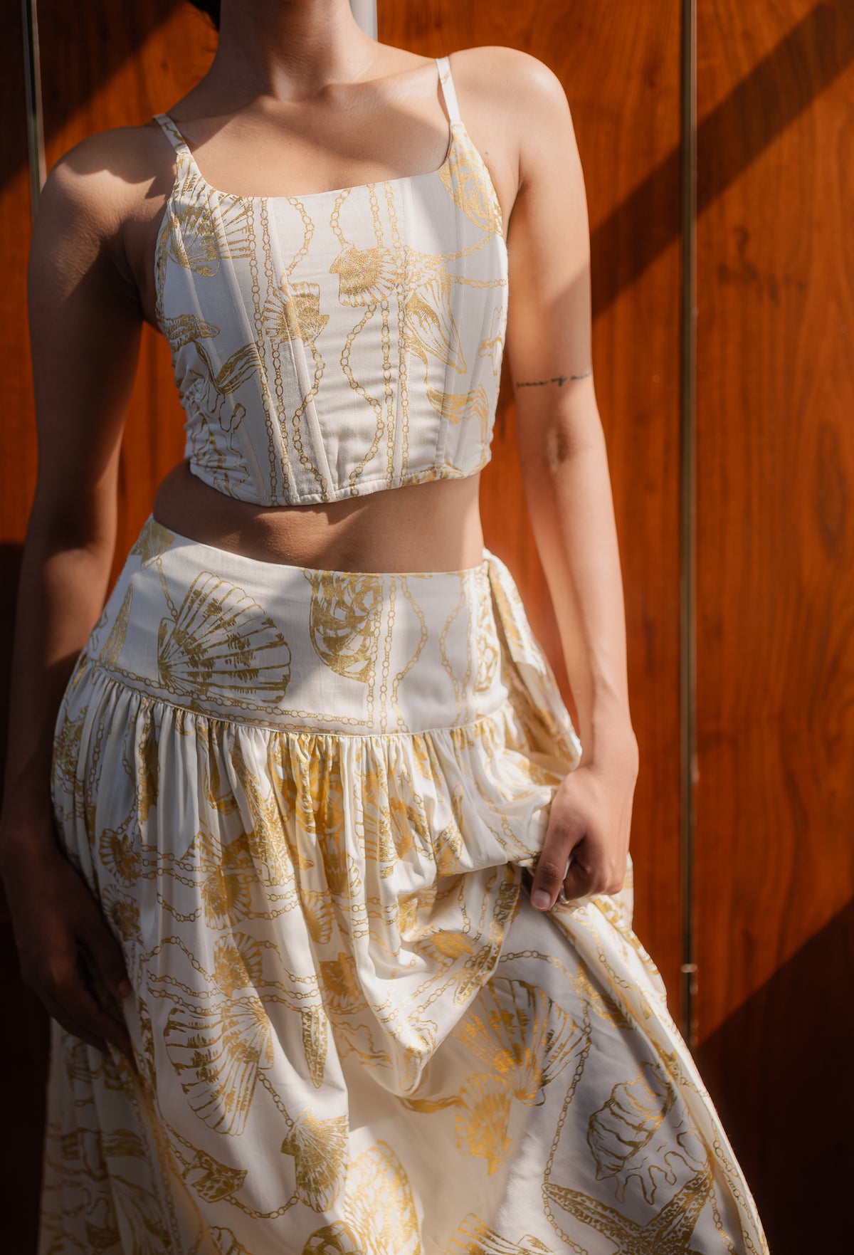 Golden Reef Corset Skirt Set