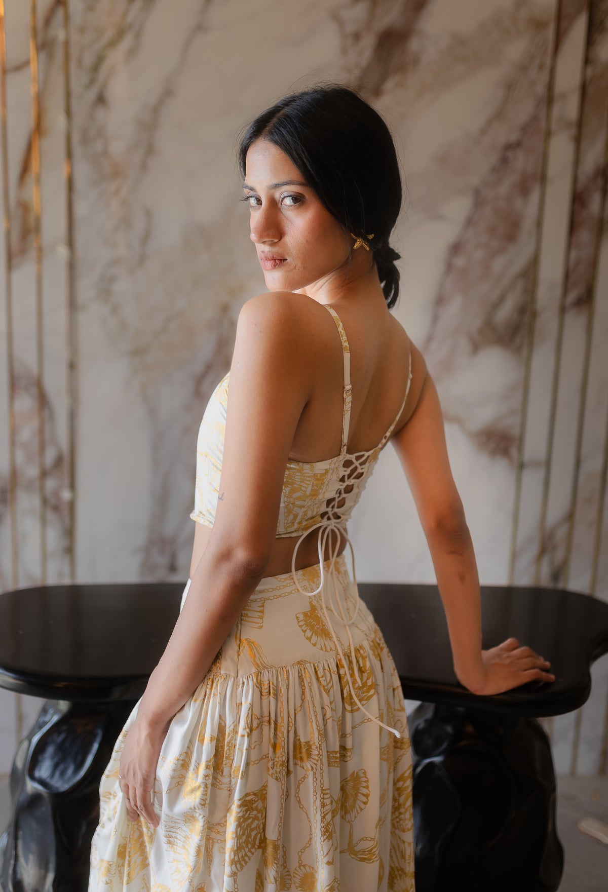 Golden Reef Corset Skirt Set