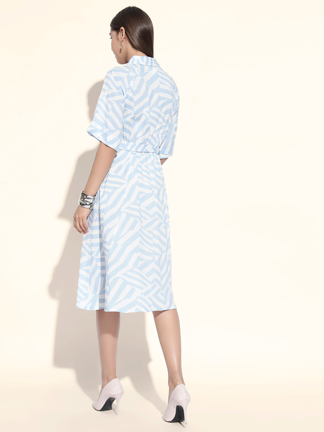 Ice Blue Shirt Dress