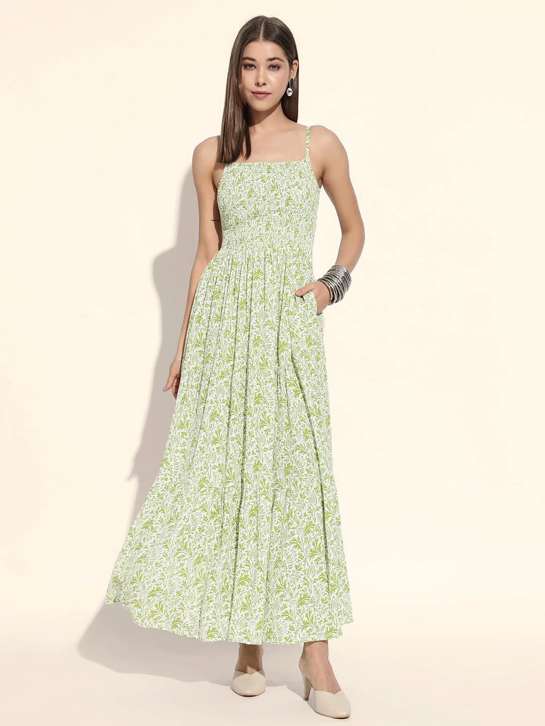 Mint Petal Tiered Dress