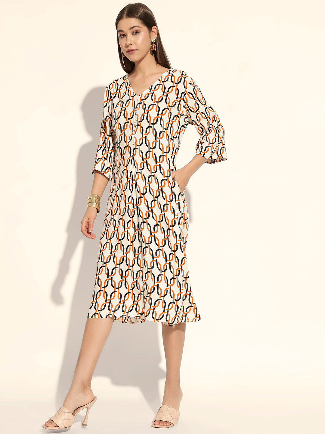 Twist Loop Shift Dress