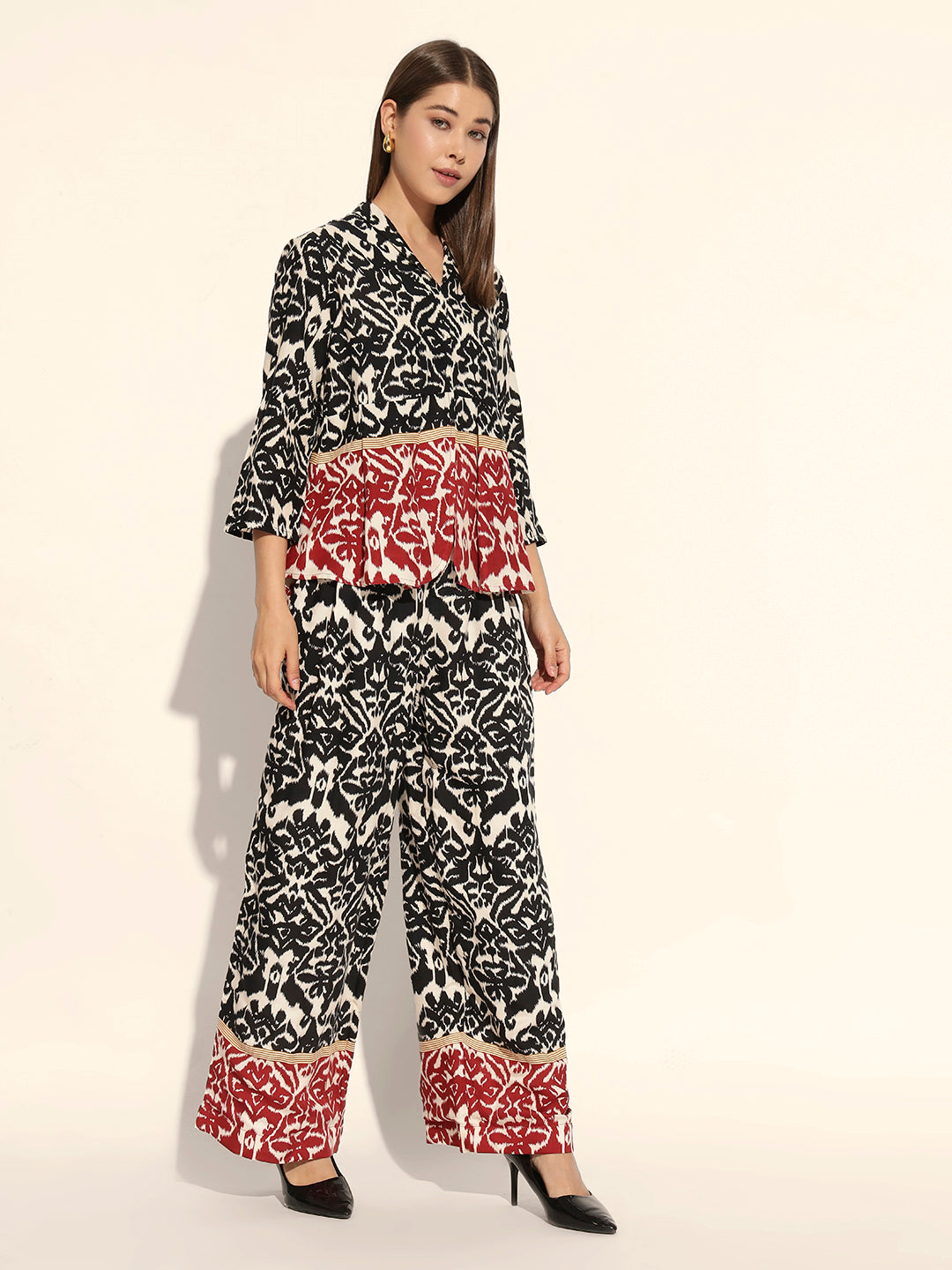 Crimson Ikat Co Ord Set