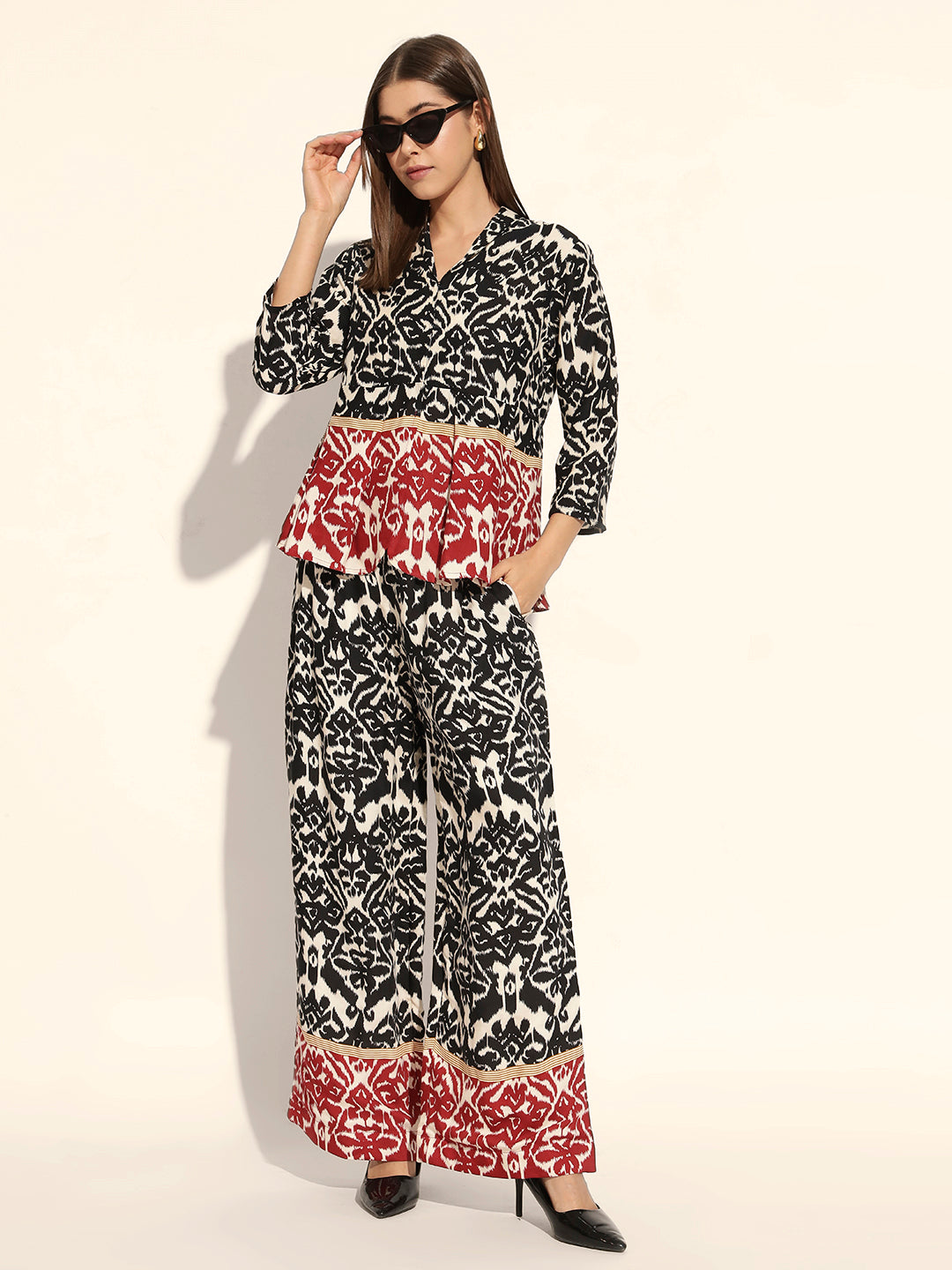 Crimson Ikat Co Ord Set