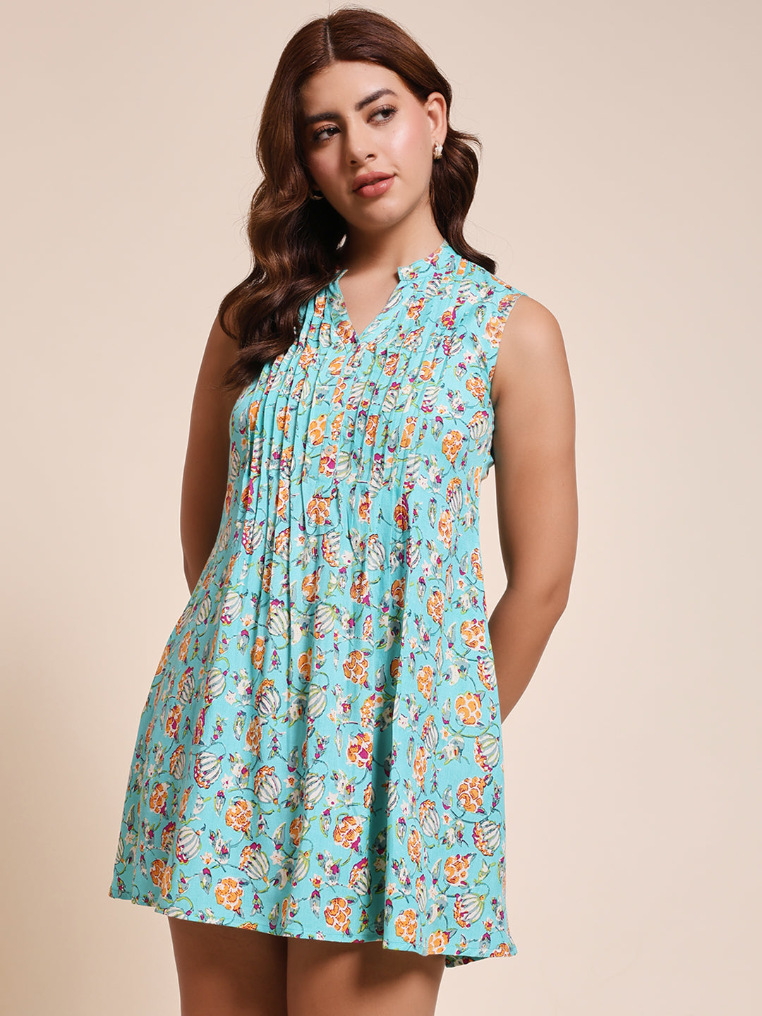Aqua Muse - PINTUCKS DRESS