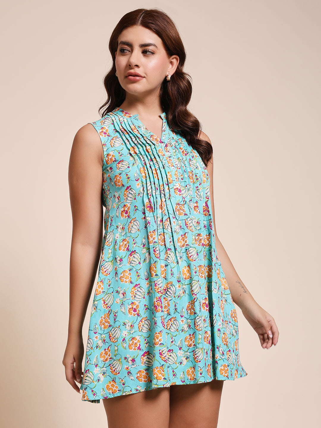 Aqua Muse - PINTUCKS DRESS