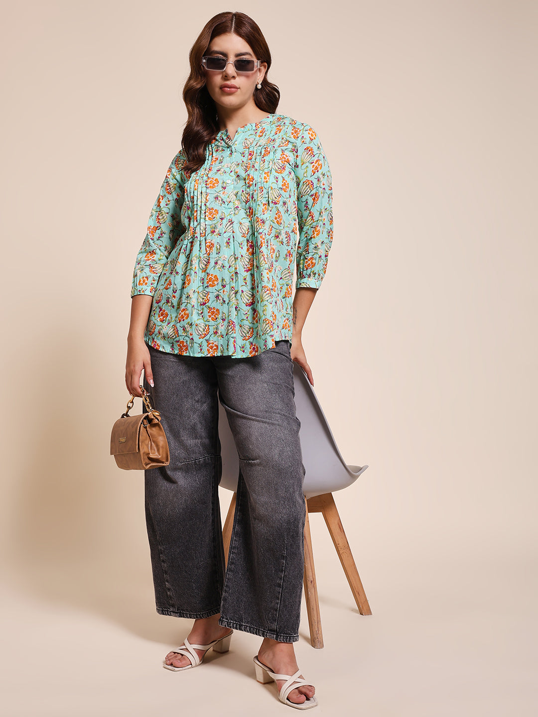 Aqua Muse - PINTUCKS TOP