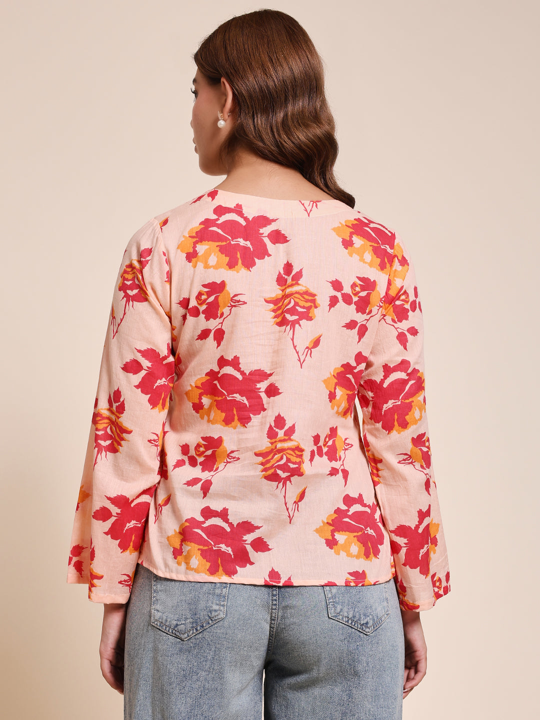 Blush Floral - FLARED TOP