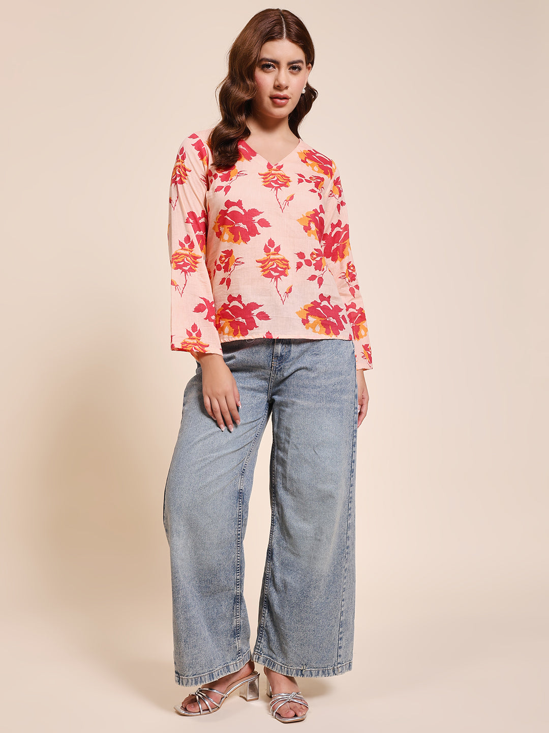 Blush Floral - FLARED TOP