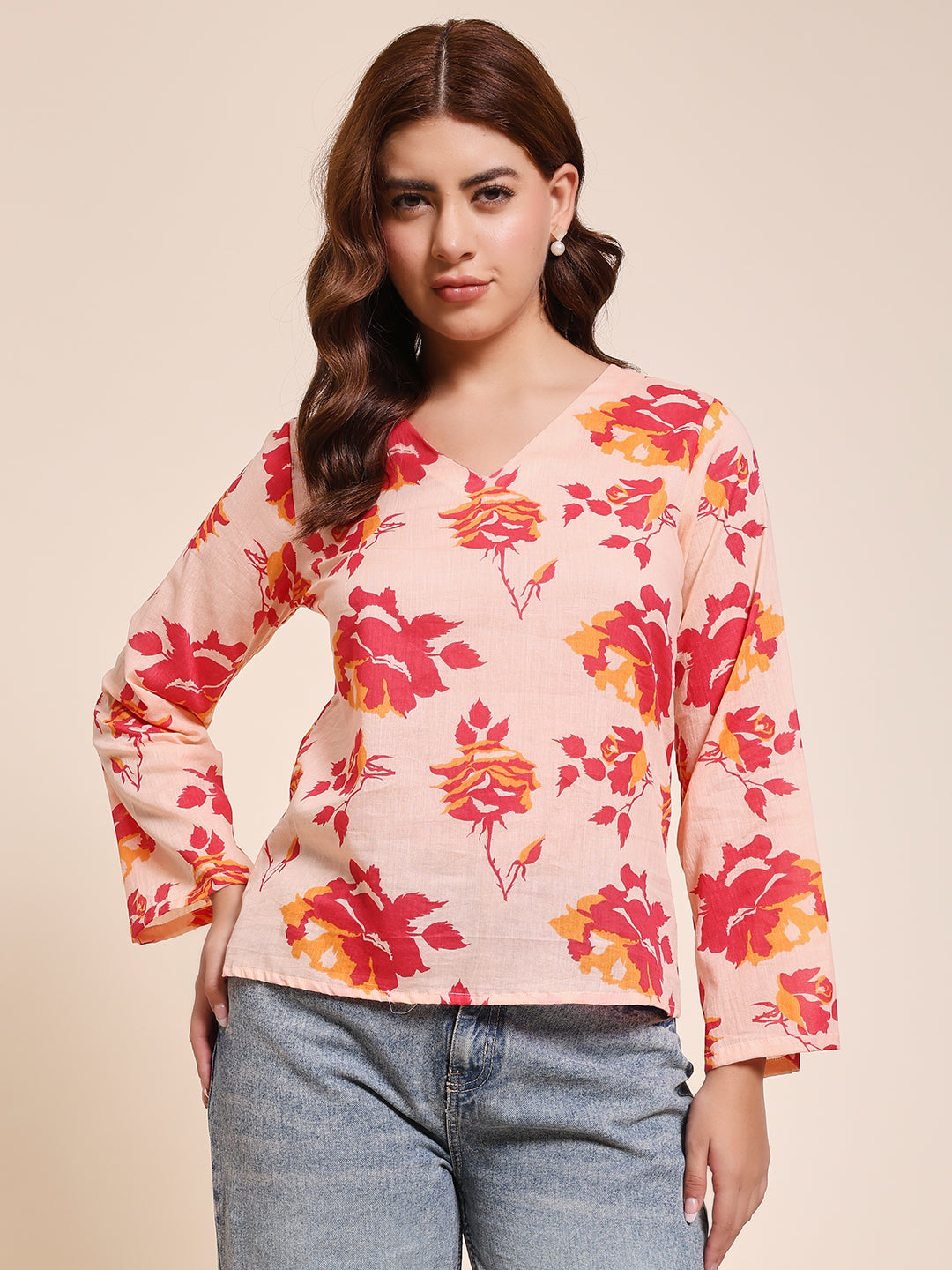 Blush Floral - FLARED TOP