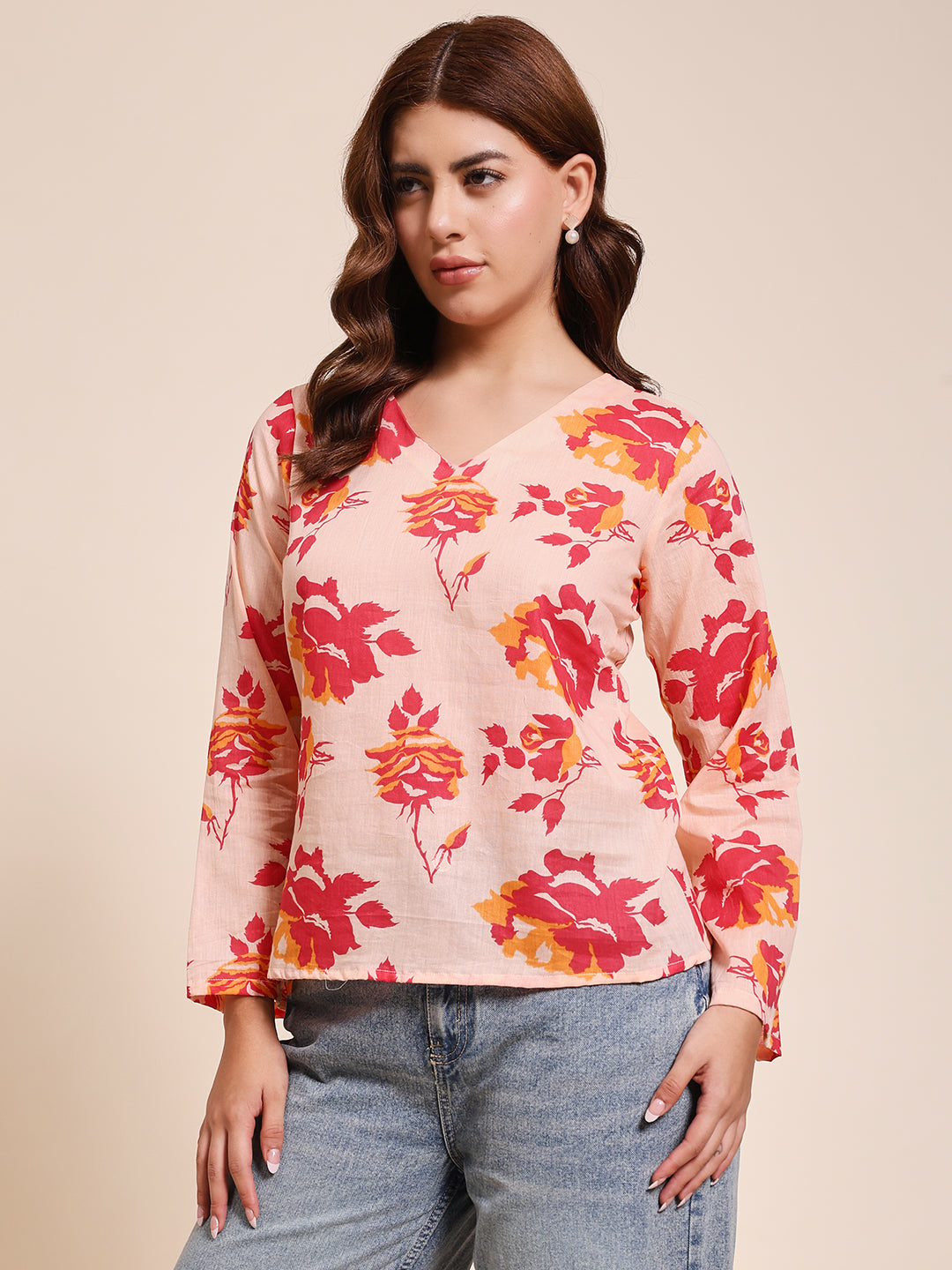 Blush Floral - FLARED TOP