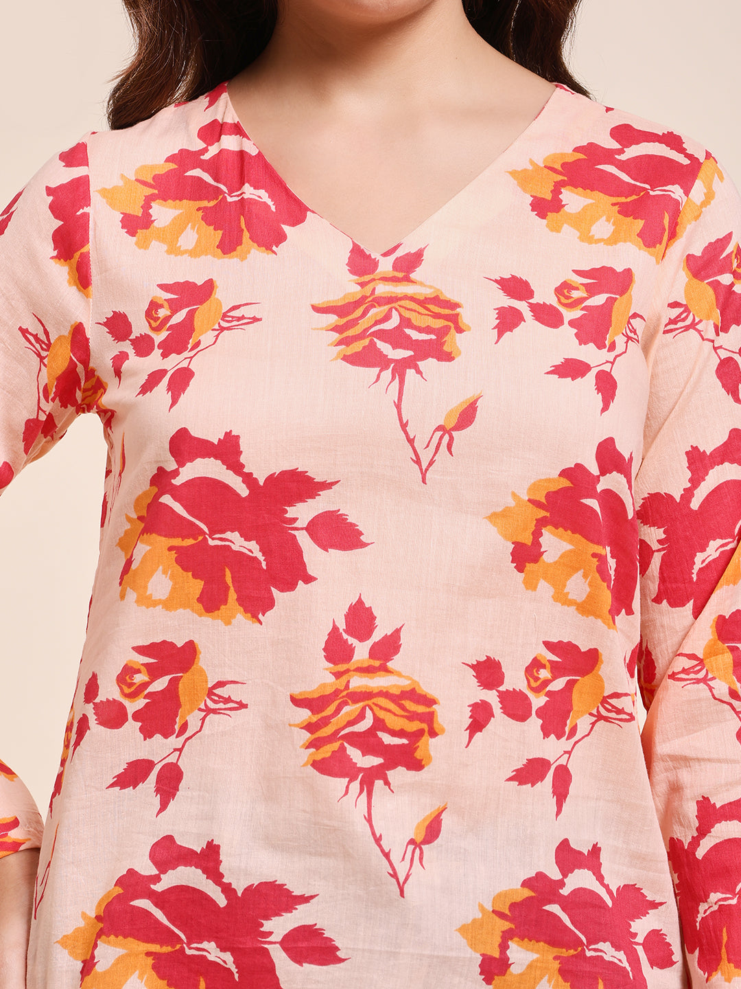 Blush Floral - FLARED TOP