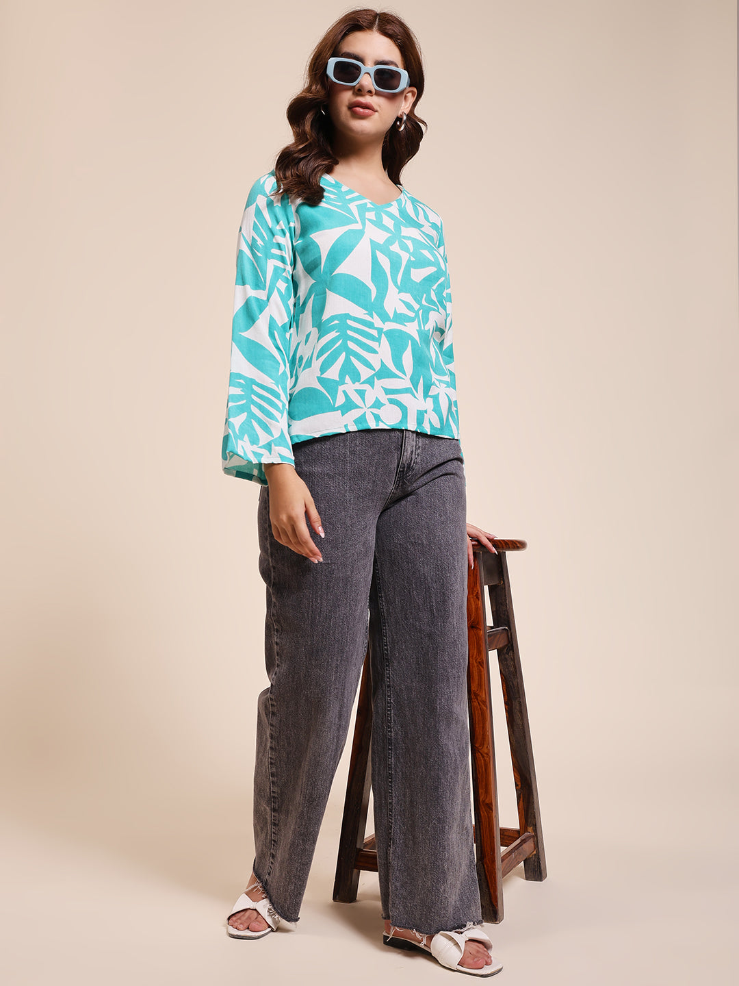 Turquoise Botanica - FLARED TOP