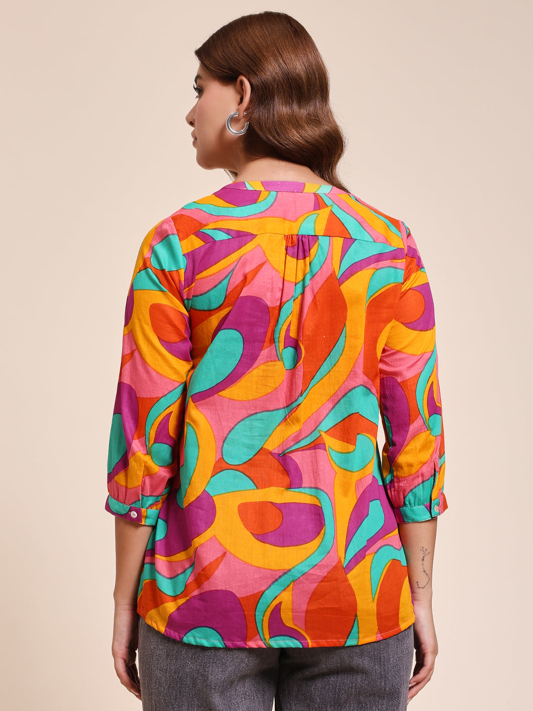 Paradise Swirl - PINTUCK TOP