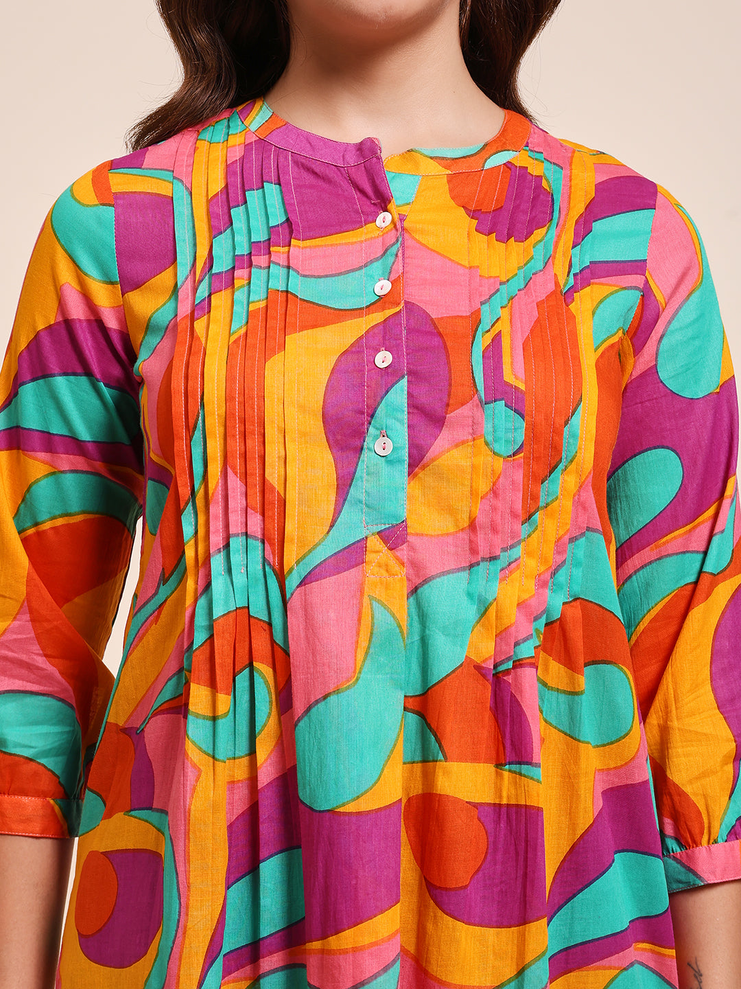 Paradise Swirl - PINTUCK TOP