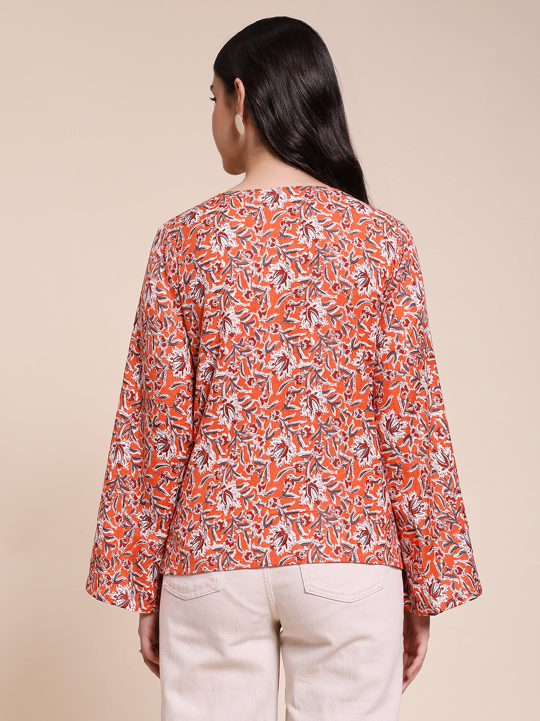 ORANGE FLARED TOP