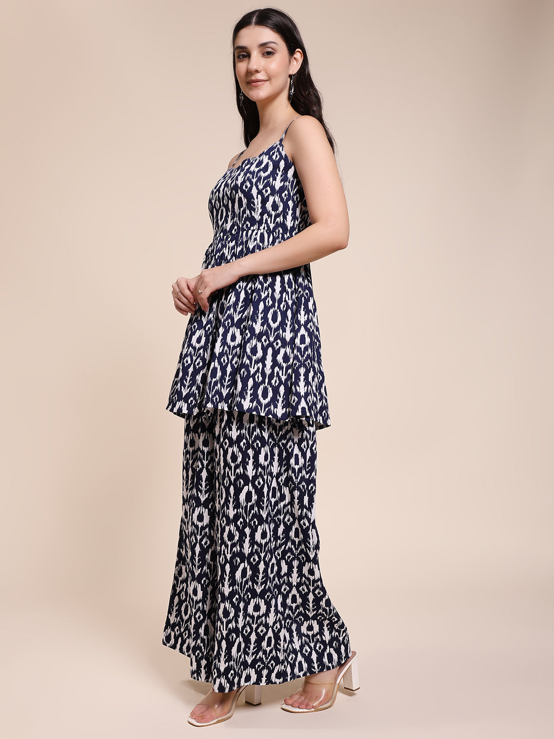 IKKAT DRESS NAVY