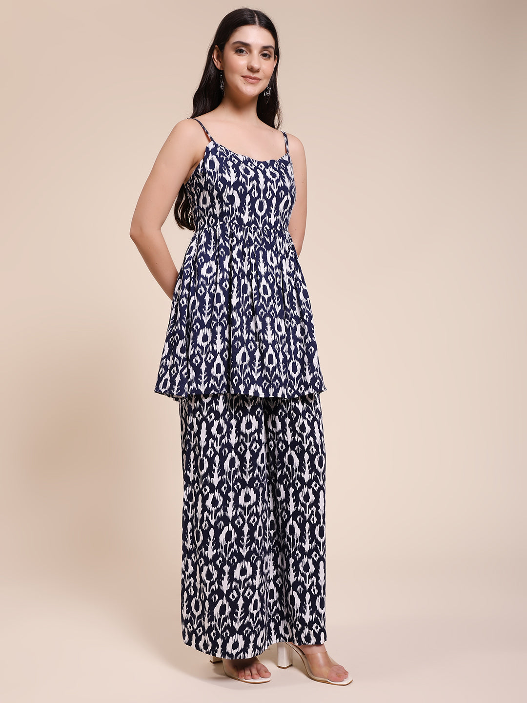 IKKAT DRESS NAVY