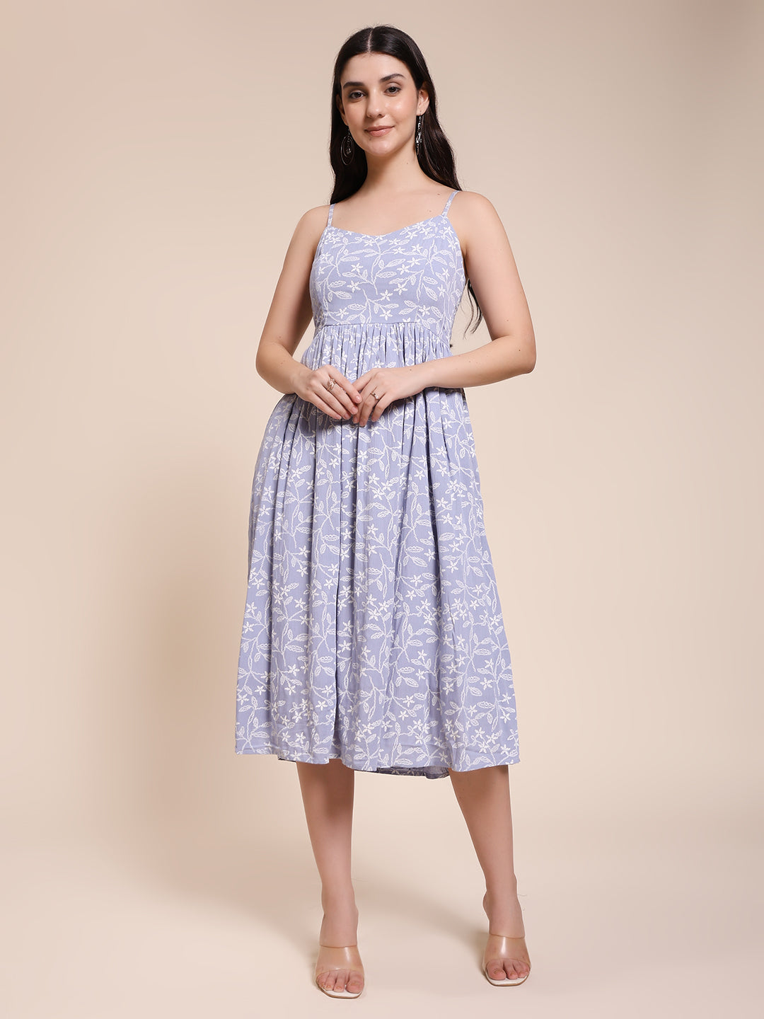 BLUE WHITE KHADI