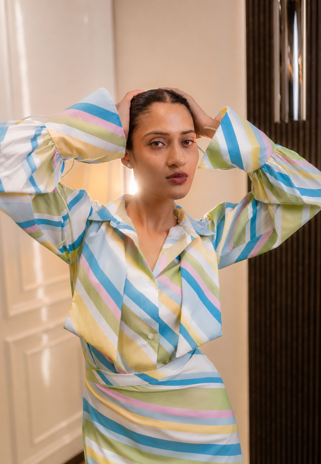 Pastel Drift 3-Piece Set – Shirt, Wrap Skirt & Shorts