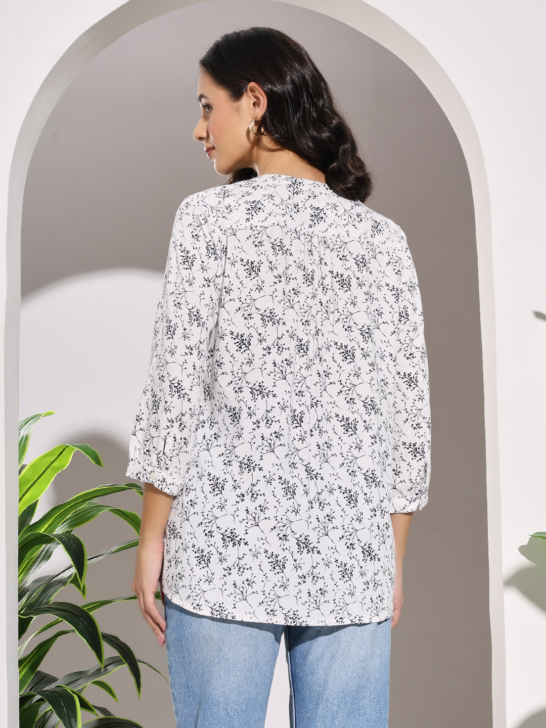 Dusky Petals - PINTUCKS TOP