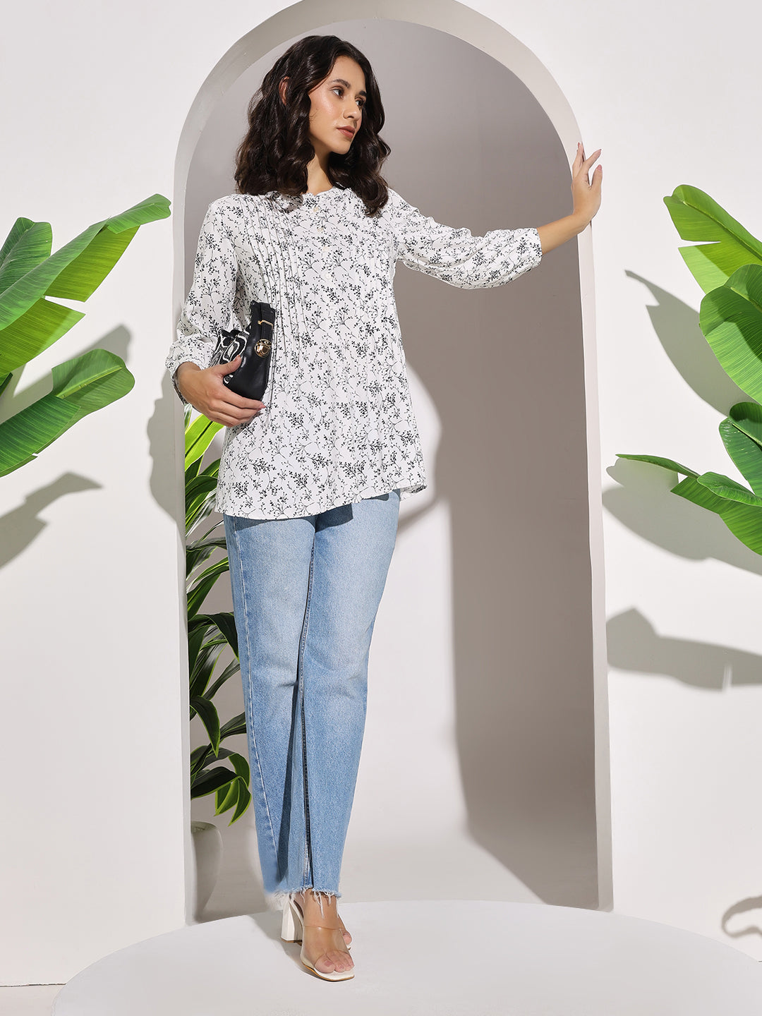 Dusky Petals - PINTUCKS TOP