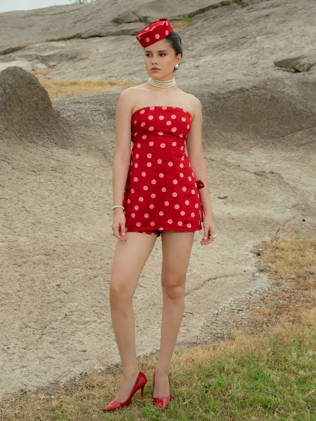 CHERRY DOT MINI DRESS