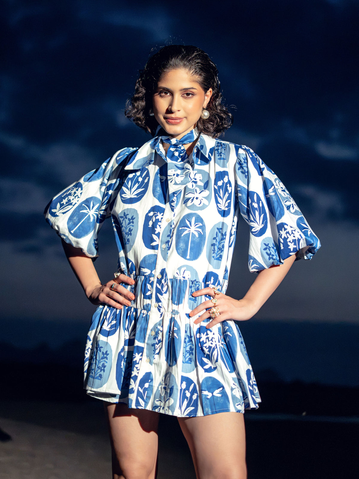 PALMA BLUE SHIRT DRESS