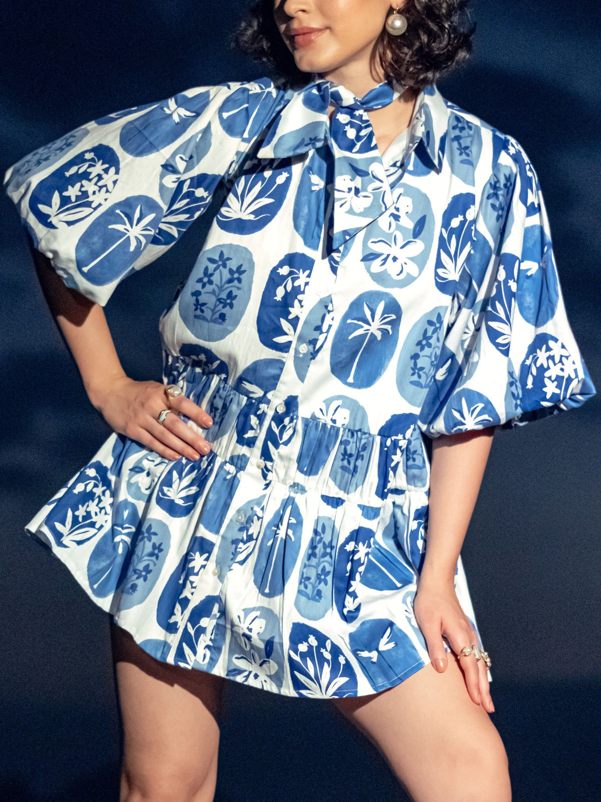 PALMA BLUE SHIRT DRESS