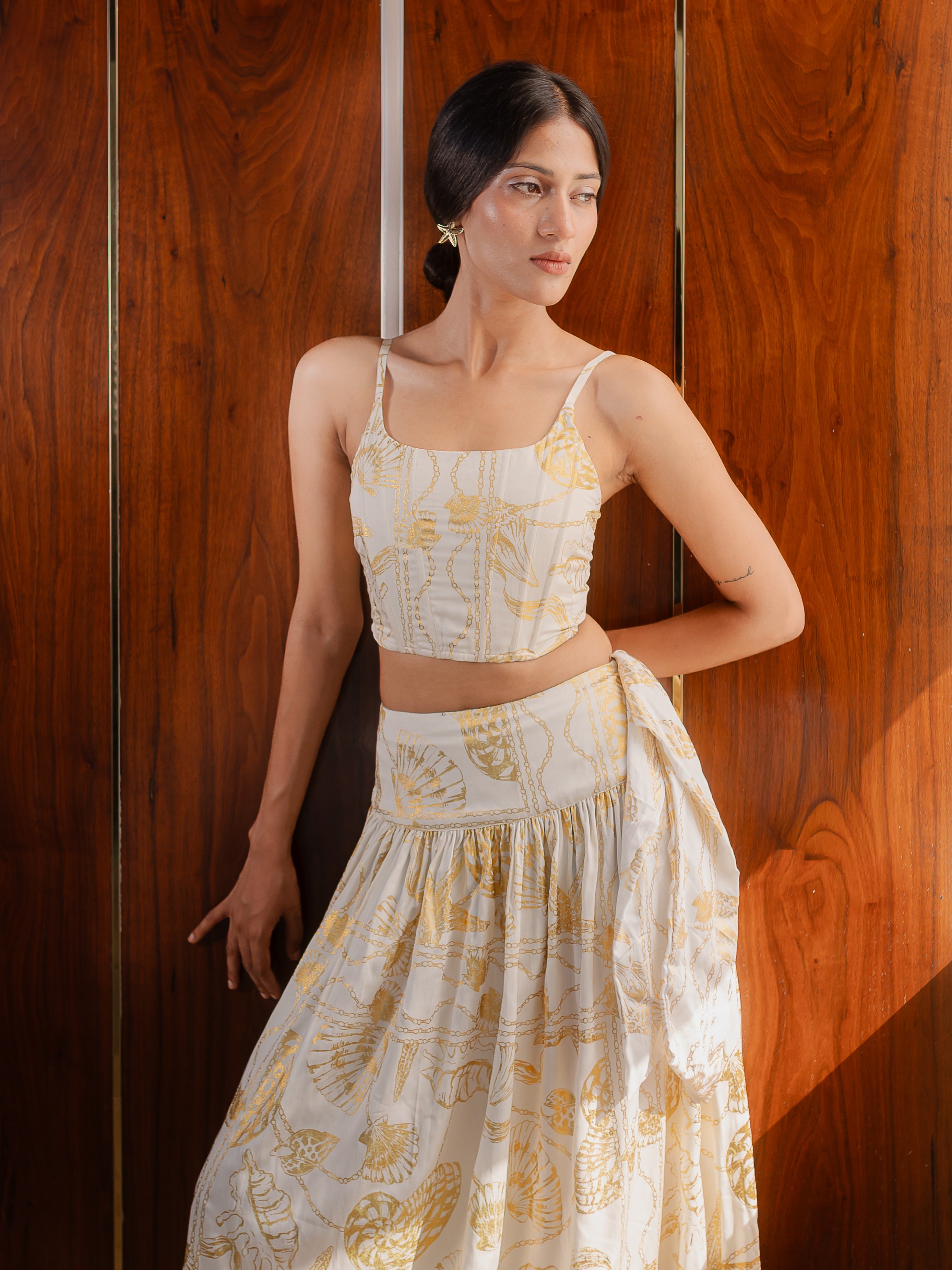 Golden Reef Corset Skirt Set