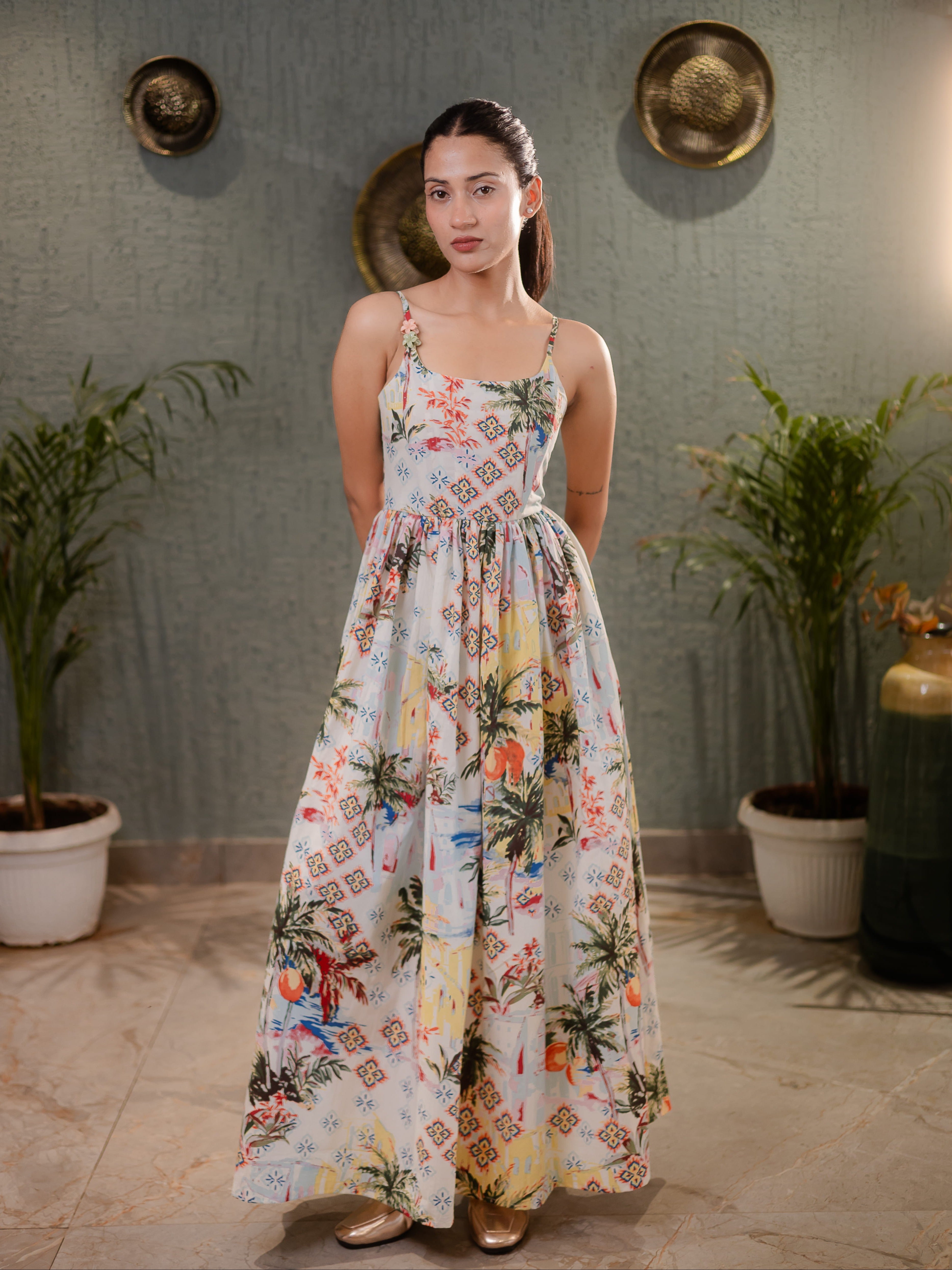 Tropical Mirage Corset Dress
