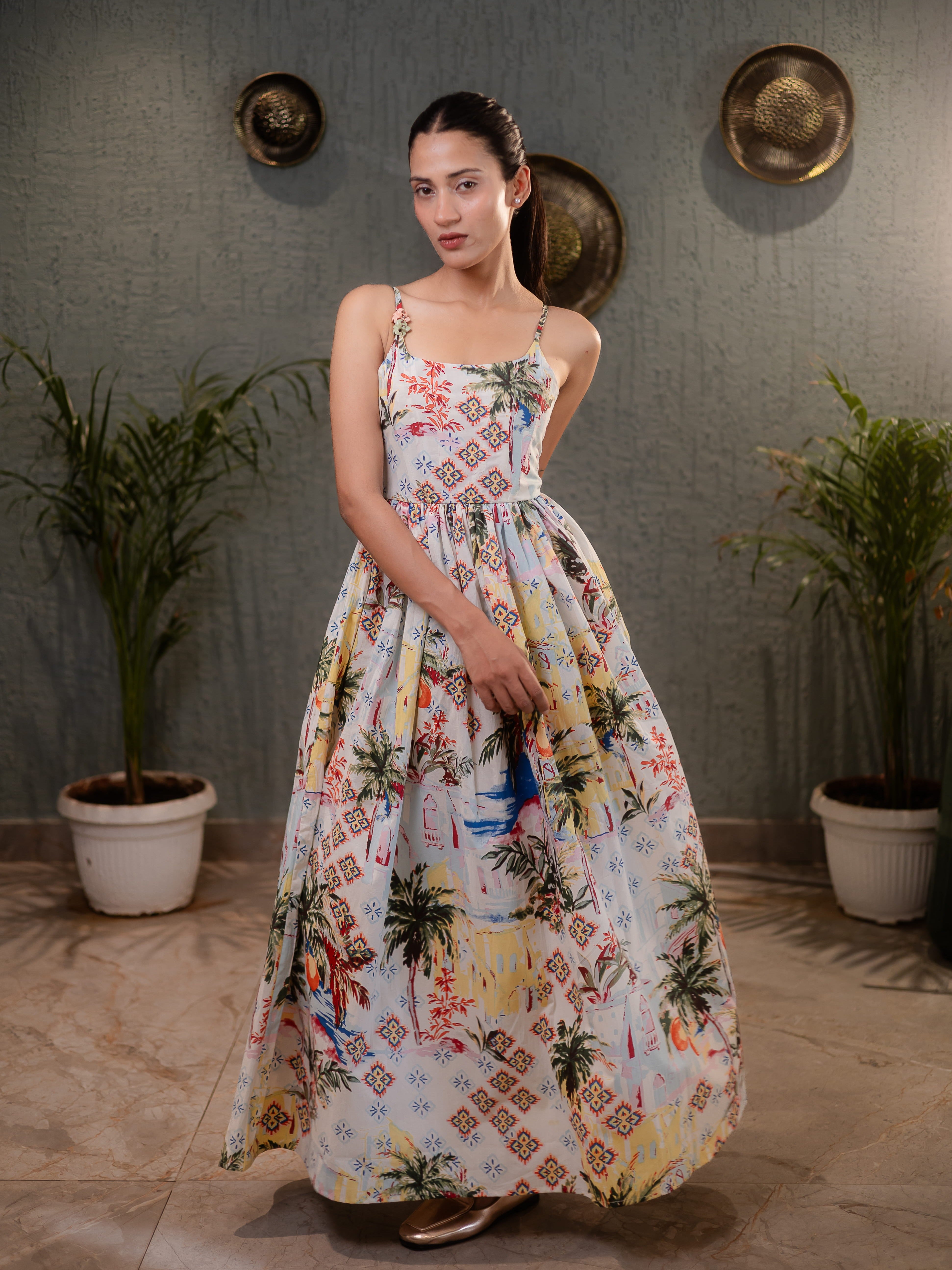 Tropical Mirage Corset Dress